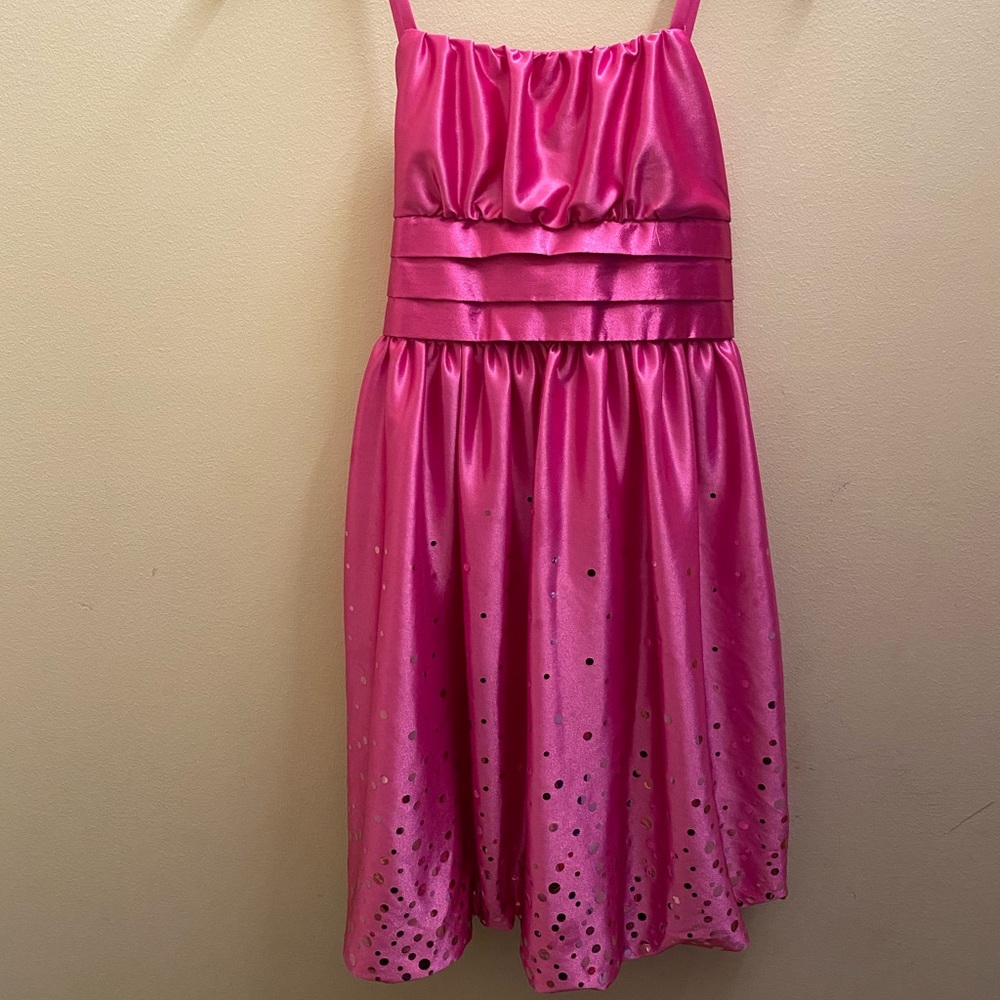 pink byer california girls size 12 dress